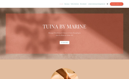 Tuina by Marine: Site web pour massothérapeute en Médecine Traditionnelle Chinoise
