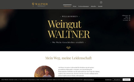 Weingut Lukas Waltner: Logo-Entwicklung und Webdesign