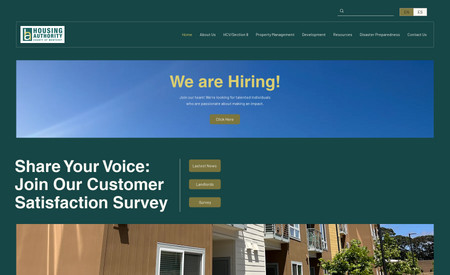 Housing Authority of Monterey County: Redesign of the website, giving it a fresh, modern and elegant feel