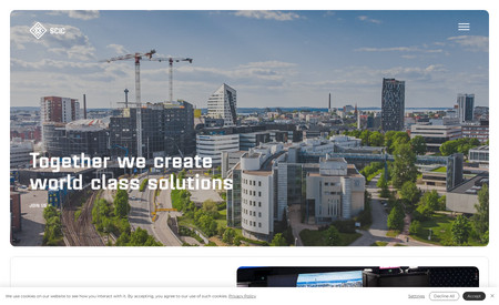 SCIC: Designed the new brand and built the Editor X website for this Finnish smart city innovation cluster. Norders provided digital marketing strategy, graphic design, customer journeys, website design, SEO, copywriting, video and photography, web development, and web management.