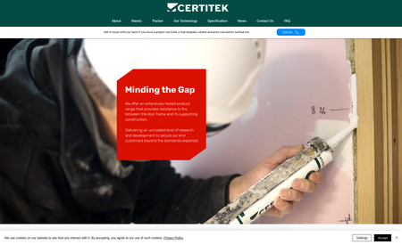 Certitek: New construction material to safeguard against fire.