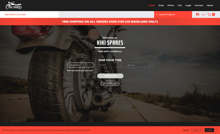Kiki Spares: Kiki Spares, a prominent automotive tire supplier based in London, UK, partnered with Designie to develop a dynamic website aimed at simplifying the tire purchasing process for its customers. This project involved the creation of a user-friendly e-commerce platform, which seamlessly integrates advanced tire search functionalities.

Key Objectives:

Simplified Tire Search: The primary goal was to design a website that eliminates the complexity of tire selection, allowing customers to easily identify the right tire sizes for their vehicles.

Exceptional User Experience: Ensuring that every aspect of the website provides an intuitive and visually pleasing experience, from browsing through to the final checkout process.

Efficient E-commerce Integration: Implementing robust e-commerce capabilities that support online tire sales, including secure payment processing and efficient order management.

Our Solution:
Designie's team tailored a bespoke website solution to meet the specific requirements of Kiki Spares:

Advanced Velo Codes: We harnessed Wix's Velo coding capabilities to develop a sophisticated tire search system. This feature enables customers to input their vehicle's make, model, and year to instantly access a comprehensive list of compatible tire sizes.

User-Centric Design: Our designers created an intuitive interface that prioritizes ease of navigation, aesthetic appeal, and clear product information, enhancing the overall user experience.

Seamless E-commerce Integration: The website seamlessly incorporates e-commerce features, allowing customers to add tires to their cart, access detailed product descriptions, and securely complete their online purchases.

Responsive Design: We implemented responsive design principles to ensure a consistent and engaging experience across various devices, including mobile phones, tablets, and desktop computers.

Outcome:
Located in London, UK, Kiki Spares now boasts a website that exemplifies Designie's dedication to delivering exceptional results. With the advanced Velo codes in place, the tire selection process has been dramatically simplified, making it effortless for customers to find the appropriate tire sizes for their vehicles. The enhanced user experience and seamless e-commerce integration have contributed to increased online sales and heightened customer satisfaction.

Designie takes great pride in its ability to transform clients' visions into functional realities. The Kiki Spares website stands as a testament to our commitment to developing innovative web solutions that drive success, all while catering to the specific needs of our clients in London and beyond.