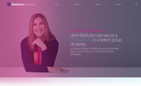 Bankston Marketing: Rebranding and new website design for a virtual CMO.