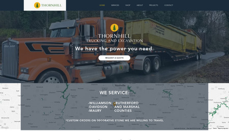 Thornhill: Thornhill is a local company in my town that specializes in heavy haul, dump truck services, pond reno, grading, driveway install and more. Bringing their vision to life was such a joy! 