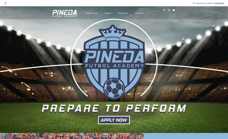 pinedafutbolacademy: Soccer Club website featuring online events and payment with custom forms and automated workflows.