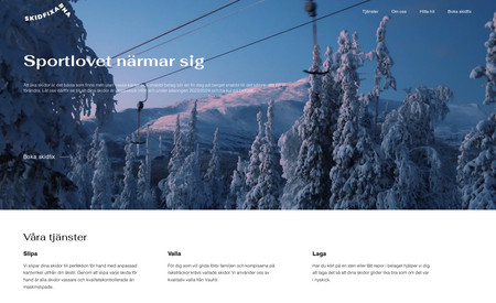 Skidfixarna: This inspiring website is designed specifically for the Swedish company Skidfixarna. We have worked to highlight all that is fantastic about the Swedish winter climate and the associated activities such as skiing.