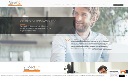 LiceoTIC Training: Diseño y desarrollo de sitio web de Centro de formación TIC ubicado en Barcelona, España