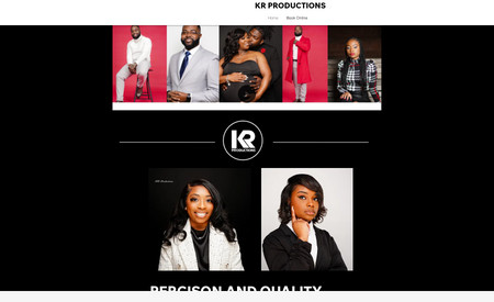 KR Productions: This website was created for a photographer who was looking to have a simple yet effective website for booking. It's sleek look is not distracting and helps you focus on the work that is on display. This website has been effective for his business and he raves about how easy it is to manage and navigate. 