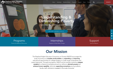 SHECP: Website for a non-profit organization that serves multiple demographics and wanted to improve the organization and function of their site (and make it pretty).