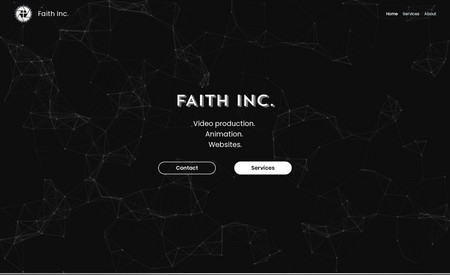 Faith Inc.: A website we created for our company Faith Inc.