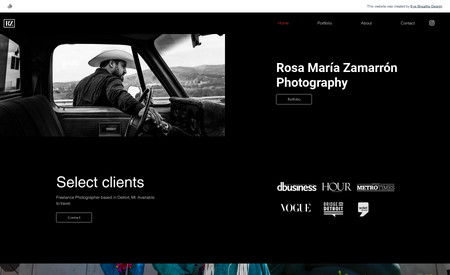 Photography Based Site: Rosa Maria Zamarron is a Detroit based photographer who built her own site using Wix &amp;amp;amp;amp;amp;amp;amp;amp;amp; was looking for a reboot. We took all the existing content, portfolio work &amp;amp;amp;amp;amp;amp;amp;amp;amp; accolades and created a new showcase for her work. The site and tools used allows her to easily add future galleries and portfolio work with ease. As well as generate private links for client content delivery. 