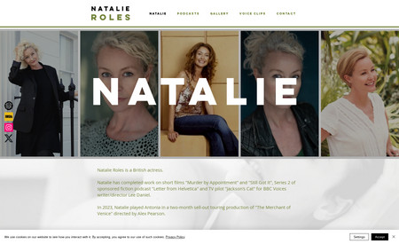 Natalie Roles: Full design and build including SEO.