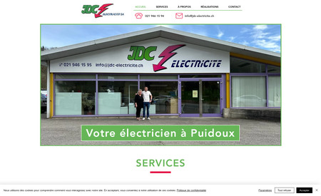JDC Electricité: Site client