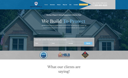Protective Roofing: Classic Website Design
