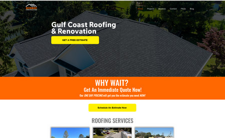 Iconic Construction: A roofing and construction lead generation website