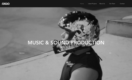 Plop: Music & Sound production company for film, tv and commercials. Designed and developed in EditorX.