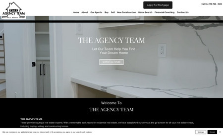 The Agency Team: I Design this website for a real etstate agency