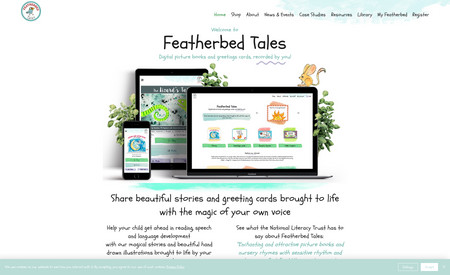 Featherbedtales: DIGITAL PICTURE BOOKS AND GREETING CARDS, RECORDED BY YOU! 

They came to us needing help with updating their website to be more user-friendly and better reflect their brand and assets.