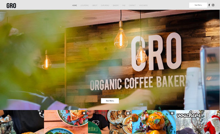 GRO Coffee: Design, build and host a site for Gro Coffee which is multiple-device friendly, informative and integrates their social media.