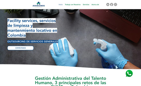 Avancemos: Sitio web empresa de tercerización de servicios
