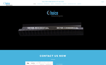 Choice: This commercial refrigeration company website was designed by us to inform customers about this company.
15 content-rich pages that allow interactivity between the organization, its customers and company technicians. 