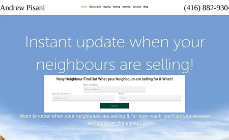 wix website redesign : I help Andrew redesign his real estate website