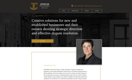 Jennifer Collesano: Informational website built from the ground up for an attorney.