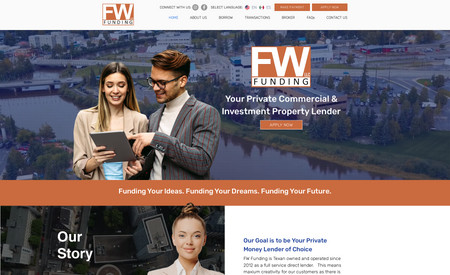 FW Funding: Fueling FW Funding with a powerful website. Secure financial growth and expand your lending horizons with a user-friendly platform.