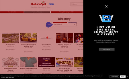 The Latin Spot: Small business directory to improve and enhance your website's SEO relevance; this $99 (USD) value is included when we build your website.