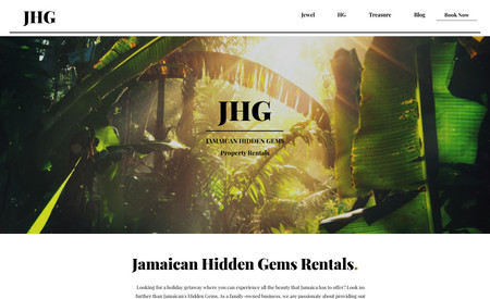 Jamaican Hidden Gems - Property Rentals - Classic website: This team has the most comfy and perfectly located properties in the mountains of Kingston. We had the opportunity to create a marketing portal to direct visitors to Airbnb. The design along with the social media management service we are providing, is giving them a lot more traffic than before. Good luck JHG!