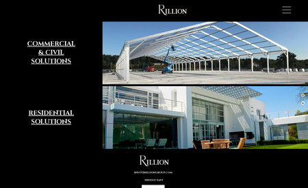 Rillion Middle East - Classic portfolio - Construction: This is the second website we do for the Rillion Group brand. They are expanding their construction horizons and expertise to the Middle East and asking us to design their digital portfolio. 