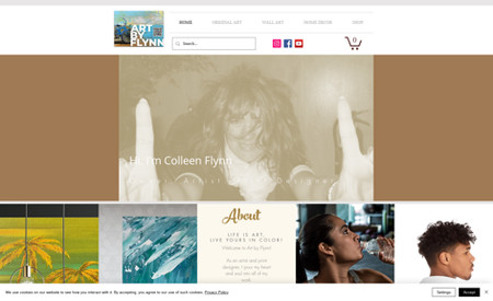 Colleen Flynn: Strategic Website Redesign with SEO for a beach-inspired original artist.