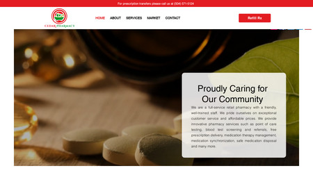 Cedar Pharmacy: Editor X - Online pharmacy website