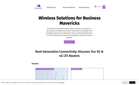 Go Wireless Hub: 
For Go Wireless Hub, an innovative telecommunications provider specializing in wireless and broadband solutions, we crafted a website that perfectly encapsulates their mission to deliver cutting-edge connectivity options to consumers and businesses alike. The goal was to design an online platform that not only highlights Go Wireless Hub's vast array of services but also promotes ease of access and user engagement.