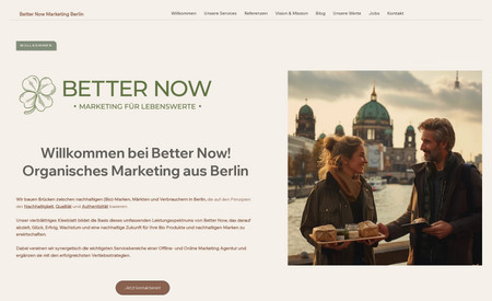 Better Now Agency: Entwicklung Strategie, Consulting, Positionierung, Textierung, Umsetzung der neuen full-responsive Firmenwebseite mit dem WIX Studio Editor 