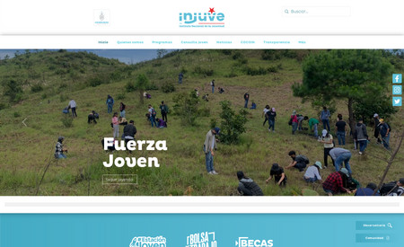 Injuve: Realización de sitio web para la institución pública de Honduras, INJUVE. 