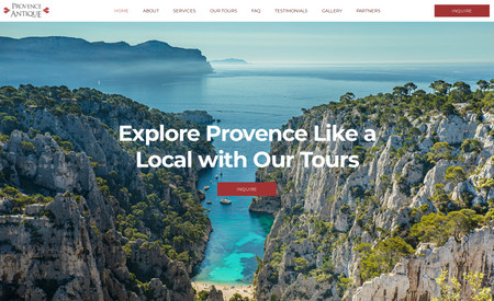 Provence Antique: A basic exposure website for a travel agency. 