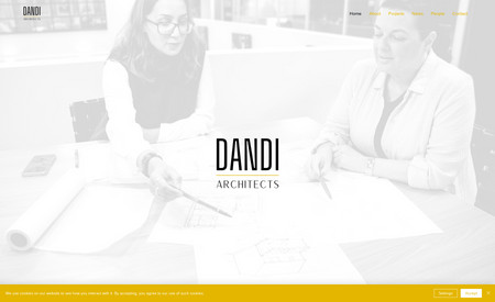 DANDI Architects: Bespoke Wix Studio design with CMS intergration for self service content updates. 