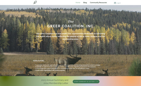 GreerCoalition: Migrated site into Wix, and then redesigned to make it have a current look and feel. 