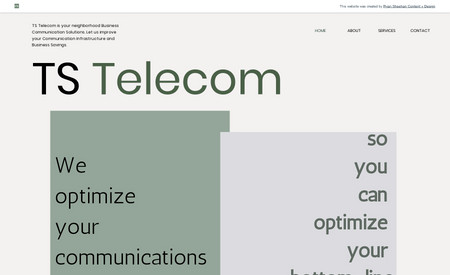 TS Telecom: New Build (based on their previous site) - a local Telephone Company.