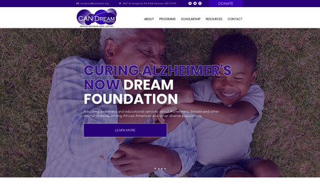 CAN Dream Foundation: CAN Dream Foundation located in Baltimore, Md needed a website that reflected their vision with an emphasis on ease of navigation for their client base. This website includes custom coding, donation options and quick access options on mobile.