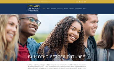 The Midland Innovation + Technology Charter School: The Midland Innovation + Technology Charter School is a Pittsburgh Based Technology Charter School! This website was a ground-up build with the need of one small custom feature. The Charter School required a banner to announce specific board meetings throughout various times of the month. This banner needed to be updated frequently and was vital for the board to receive important pre-meeting materials. We were able to create a custom banner for the client so they could save costs on their project and still provide valuable notifications to their board members. 

We are now working with this client on a Phase 2 website which will include a more diverse information architecture along with the inclusion of various digital marketing objectives such as organized newsletters, sign up forms with automated responses, and member enrollment. 