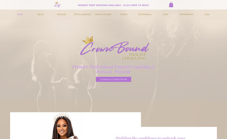 Crown Bound Pageant Consulting: Web Design