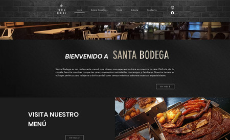Santa Bodega Restaurant: We created the whole brand image of the site, ux for restaurants, SEO.