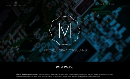 Mitchell Gray: Creation of a one page website using Editor X.