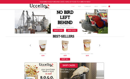 eCommerce Store Website - Uccello: This project was a new design that included the e-commerce store feature.
