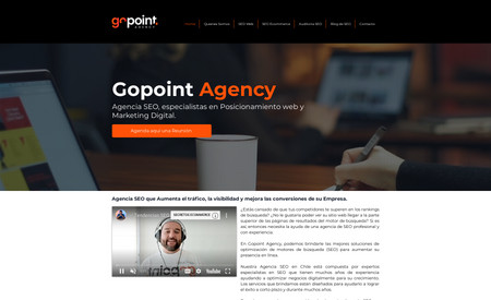 Gopoint Agency: Sitio de nuestra agencia, 100% en Wix, donde aplicamos todas las estrategias digitales que ofrecemos a nuestros clientes.