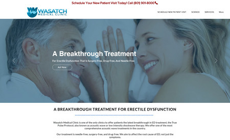 Wasatch Medical Clinic: We run a large amount of advertising all over the country for Wasatch. If you have ever seen or heard an annoying ad for Erectile Dysfunction; that was probably us that placed it.