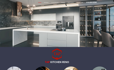 TAP Kitchen Reno: Designed website for this cabinet company including SEO