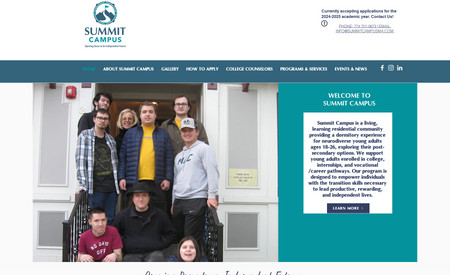 Summit Campus: The Summit Agency needed to have a separate website for their Campus program.